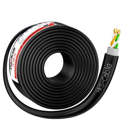 HKS Telephone 4-core Outdoor Cable Cat3 305M 1000Ft 4N OFC Black