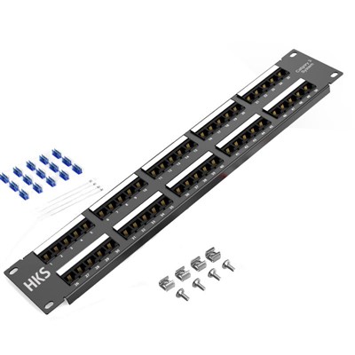 50-Port Telephone Patch Panels Cat3 RJ11 1U 19''