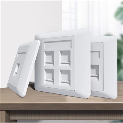 Network Face Plate 86 Type Single Dual Port Network Face Plate Cat5e CAT6 RJ45