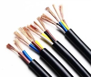 What are the common materials for electrical cables and wires?