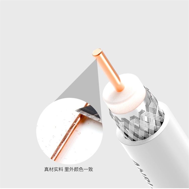 RG6 coaxial cable white